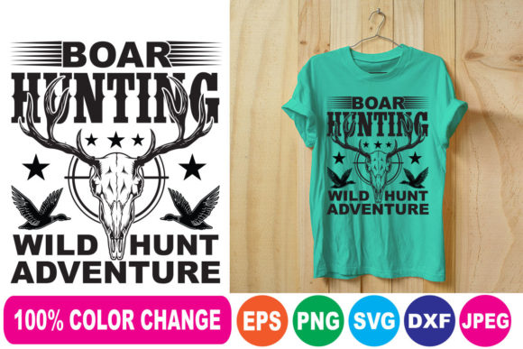 Boar Hunting T Shirt Design: T-Shirt Designs