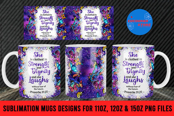 Butterfly Flower Christian Mug: Designer Review for Crafts