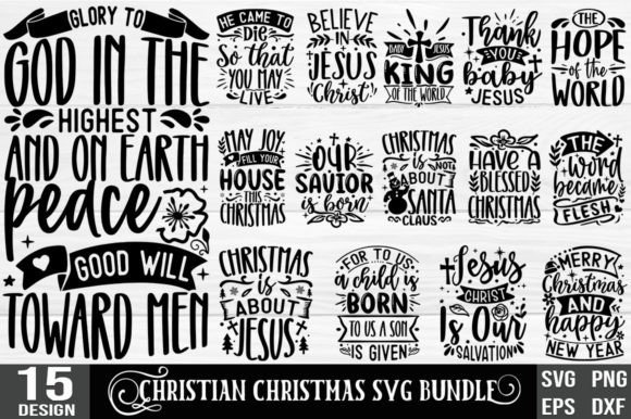 Christian Christmas SVG Bundle, Jesus Crafts