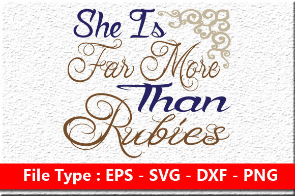 Christian Jesus Svg Design, She is Far More