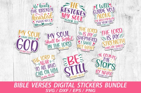 Christian Stickers Bundle Svg for Faith-Based Crafts