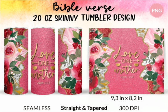 Christian Tumbler Love One Another Png & Crafts