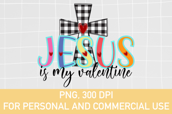 JESUS Plaid Valentine Sublimation Graphic Templates