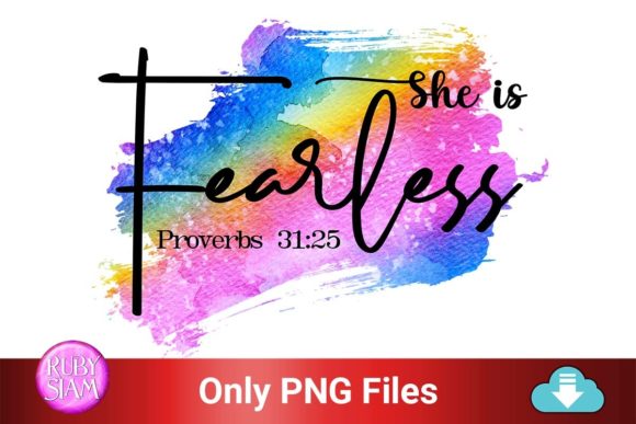 She is Fearless PNG, Christian Quotes and Crafts
